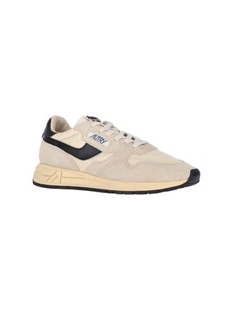 Autry Suede & Nylon Mix Sneaker - Cream