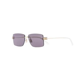 Bottega Veneta Sunglasses, male, Yellow, Size: 58 MM Rectangle Sunglasses