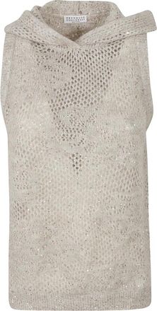 Brunello Cucinelli Donna, Top, Beige, M, new