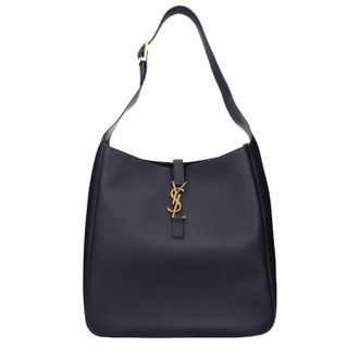 Saint Laurent Le 5a7 Damens Umh&auml;ngetasche aus blauem/nachtblauem Leder