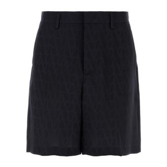 Valentino Garavani Casual Shorts, male, Black, Size: M Toile Iconographe Bermuda Shorts