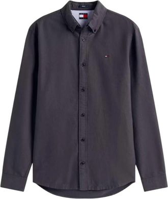 Tommy Hilfiger Oxford Shirt - Heren - Casual Overhemden - Grijs - M - Overhemden