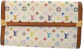 Louis Vuitton Monogram Multicolore Blanc Multi-Color Monogram Multicolore Long Wallet (Bi-Fold) (Pre-Owned)