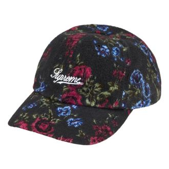 SUPREME SS26 Floral Flannel 6-Panel Cap Black SUP-SS26-1043-BLK