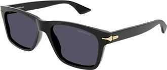 Montblanc MB0263S 001 Mens Sunglasses Black Size 54