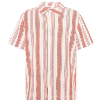 Knowledge Cotton Apparel Organic Cotton Striped Shirt II Hemd f&uuml;r Herren | rosa