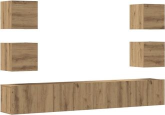 vidaXL Vidaxl - Wall Mounted tv cabinets 6 pcs Artisan Oak Engineered Wood