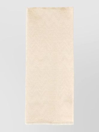 Missoni viscose blend scarf chevron pattern fringed