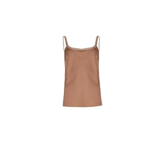 D.exterior Sleeveless Tops, female, Brown, Size: M top e canotte poliestere