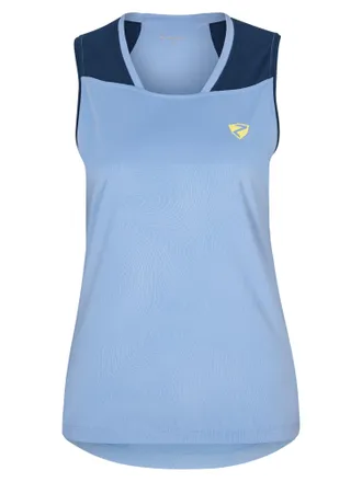 Ziener Funktionstop ZIENER NELITA, Damen, Gr. 48, blau, Obermaterial: 1. 92% Polyester, 8% Elasthan; 2. 85% Polyester, 15% Baumwolle, Tops Funktionstop