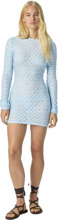 Missoni Short Lace Long Sleeve Cover-up in Light Blue at Nordstrom, Size 44 It