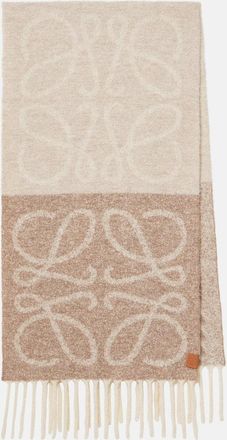 Loewe Anagram alpaca and wool-blend scarf