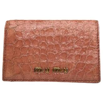 Miu Miu Pre-owned Lederen Portemonnee - Dames - Vintage Accessoires - Oranje - ONE Size - Leer - Vintage