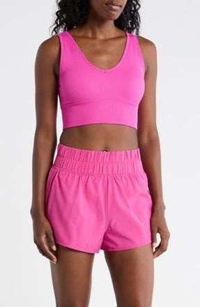 90 Degree by Reflex Bianca Seamless Crop Tank in Iced Raspberry at Nordstrom Rack, Size X-Large
