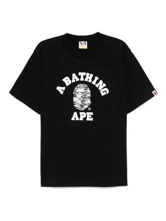 A Bathing Ape logo-printed T-shirt - Black