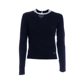 Fracomina Truien Regular Fit met Wol en Kasjmier - Dames - Ronde hals truien - Zwart - L - Wol - Truien & Vesten