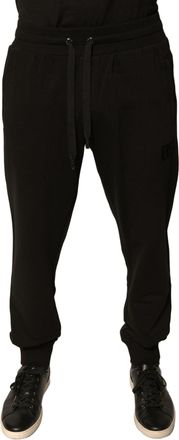 Dolce & Gabbana Black Cotton Jogger Men Sweatpants Pants