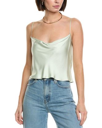 Sally Lapointe Lapointe Silk Twill Bias Cami Shirt