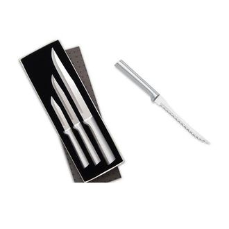 Rada 3 Piece Housewarming Knife Gift Set & 5-Inch Tomato Slicer Stainless Steel Serrated Blade in Silver at Nordstrom