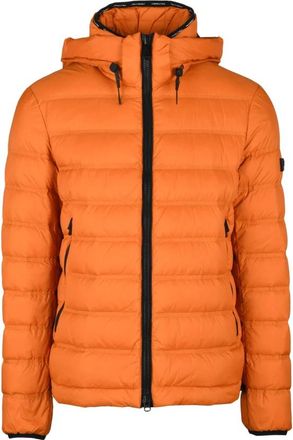 Peuterey Donsjack met rits en veren - Heren - Gewatteerde jassen - Oranje - 2XL - Jassen