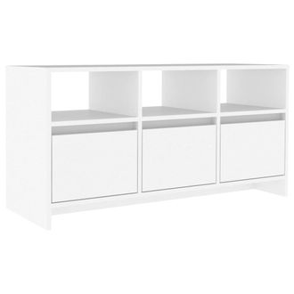vidaXL Mueble Para Tv Madera Contrachapada Blanco 102x37,5x52,5 Cm Vidaxl