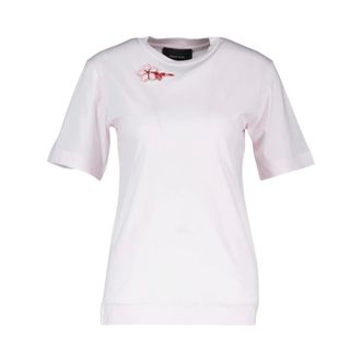 Simone Rocha Pearl & Chain Boy T-Shirt - female - Simone Rocha - T-Shirts - Pink - S - Tops