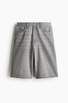 H&M Baggy Denimshorts - Denimgrau