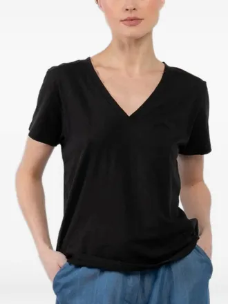 Velvet Ellie V-neck short-sleeve T-shirt - Black
