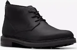 Clarks Mens Clarks Newford Mid black leather - Size: 12