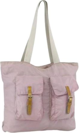 Prada Pre-owned Vintage Tote Bag - Dames - Vintage Shopper - Roze - ONE Size - Nylon - Vintage