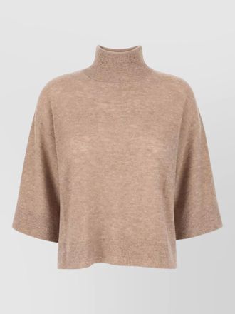 Fabiana Filippi knit top glitter detail mock neck