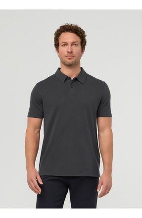 Duer Air Flow Pique Polo in Charcoal at Nordstrom, Size Xx-Large