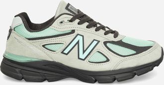 New Balance Made in USA 990v4 Sneakers Silver Moss / Bright Mint / Black Cement