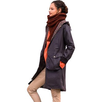 Celtic & Co. Wax Cotton Overcoat in Dark Brown at Nordstrom, Size 12