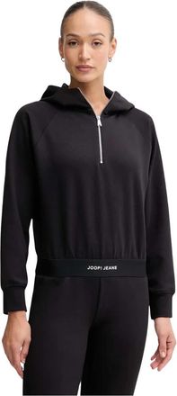 Joop Zip-through Hoodie - Dames - Vesten met rits - Zwart - M - Katoen - Hoodies & sweatvesten