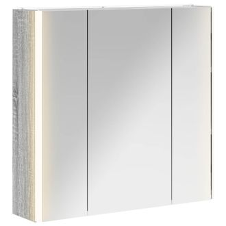 vidaXL Armario Con Espejo De Ba&ntilde;o Gris Sonoma 63,5 X 15,5 X 60,5 Cm Vidaxl