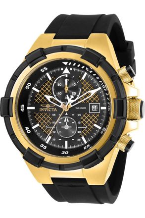 Invicta Aviator 28100 Heren Horloge - Quartz Uurwerk - Roestvrij Staal met zwarte Wijzerplaat - 50mm