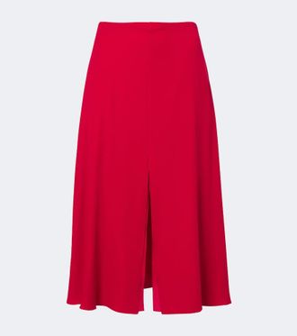 Valentino Silk georgette midi skirt