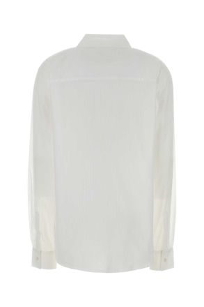 Gimaguas Womens White Cotton Oversize Alfred Shirt Exterior: Camicie