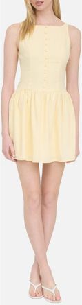 Blu Pepper Drop Waist Minidress in Butter Yellow at Nordstrom Rack, Size Medium