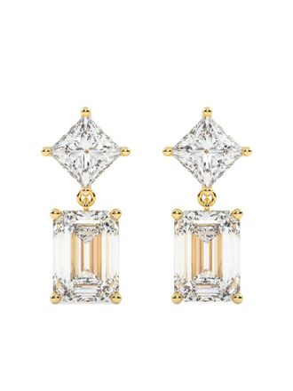 Tilla 14kt princess-cut earrings - Gold