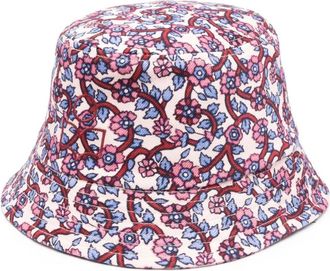 Isabel Marant Haley bucket hat met bloemenprint en logo