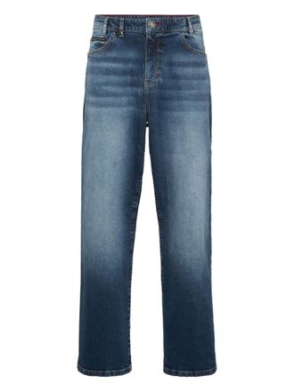 Philipp Plein Jeans Beach Boy Fit Greatness con ricamo logo - Blu
