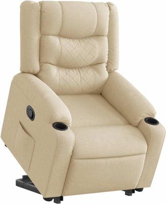 vidaXL Vidaxl - Sill&oacute;n Reclinable Elevable De Tela Color Crema