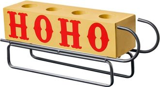 Beliani Candelero Con Estructura De Metal Forma De Trineo 39 Cm Amarillo Kuhmo