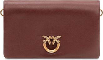 Pinko Click Soft Horizontal - Dames - Schoudertassen - Bruin - ONE Size - Leer - Tassen