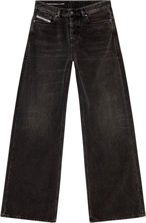 Diesel Wide-Leg Black Jeans With Classic Five-Pocket Styling