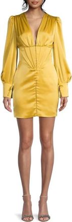 Lavish Alice Corset Dress In Yellow