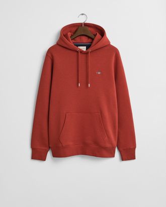 GANT Hoodie GANT REG SHIELD HOODIE, Herren, Gr. XXL, modern rust, Sweatware, Obermaterial: 78% Baumwolle, 22% Polyester, regular fit h&uuml;ftlang, elastischer 