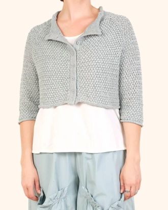 Rundholz Button Up Knit Cardigan In Light Mint Blue
